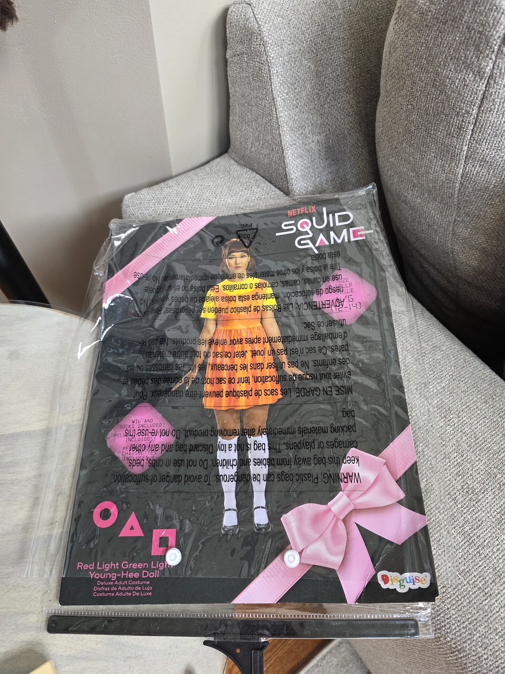 Netflix Squid Game Red Light Green Light Young-Hee Doll Adult Costume - Orange